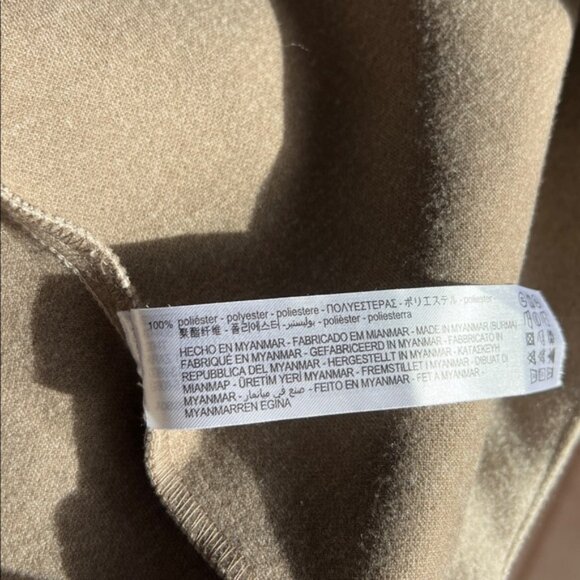 Zara Belted Soft Hooded Longline Coat Jacket Ecru scandi minimalist soft XS - Picture 16 of 16